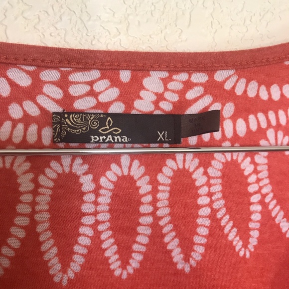 Prana Coral with White Embellished Boho Tunic Top - Picture 3 of 6